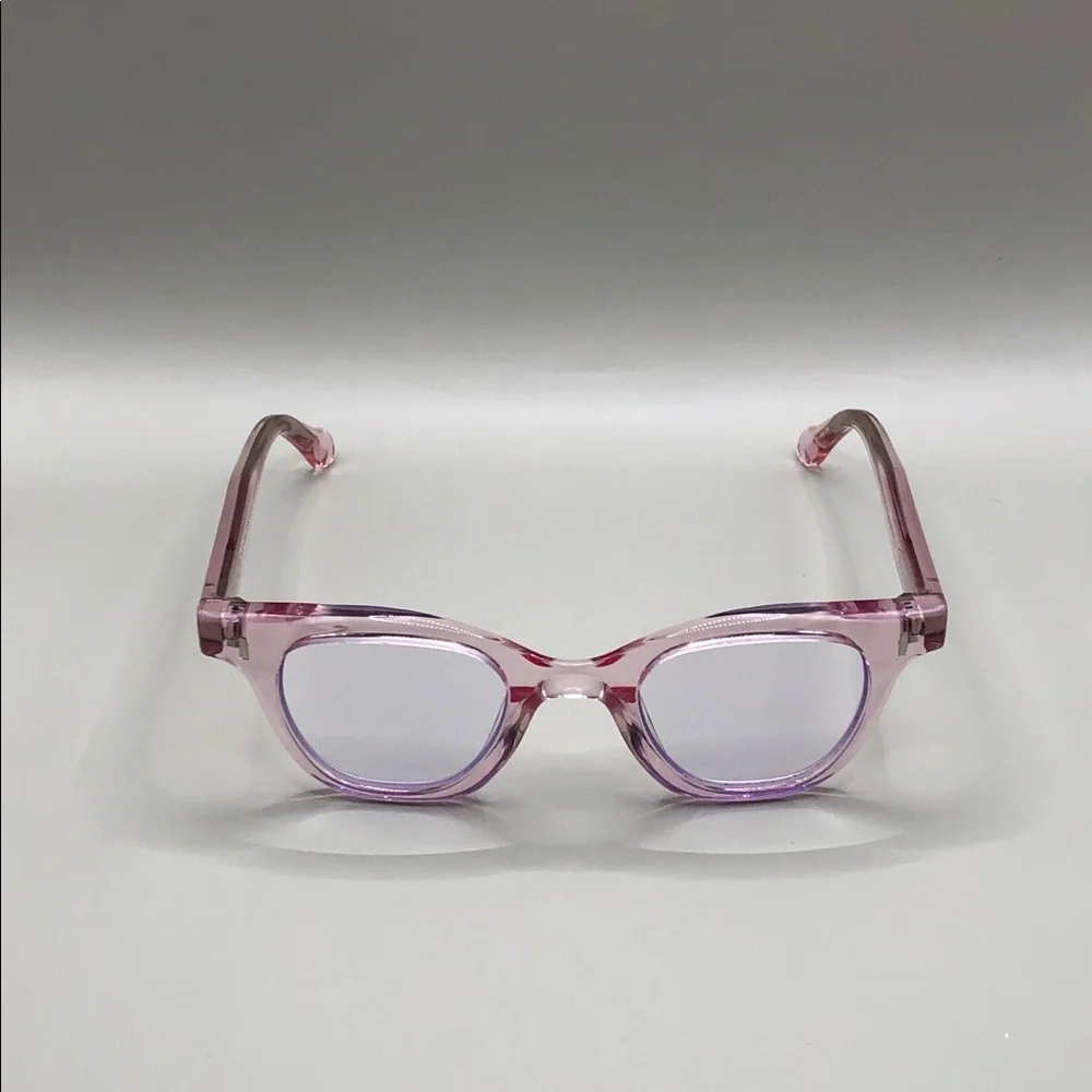 Caddis Wabi Sabi Reading Glasses 2.00 Polished Clear Pink RGB Classic